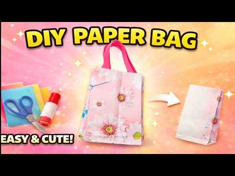 👉 DIY Paper Bag Making | Easy & Cute Paper Bag Craft for Kids ✂️🎁