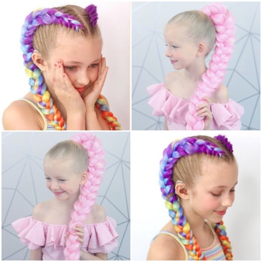 2 Beautiful and colorful braids for your daughter! | Sweethearts Hair