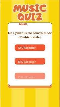 Music Quiz - 261 - Gb Lydian Theory Test! | Can You Guess?