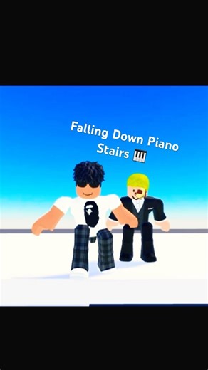 Falling Down Piano Stairs 🎹 (funny falling) #roblox #rblx #piano #animation #viral #short
