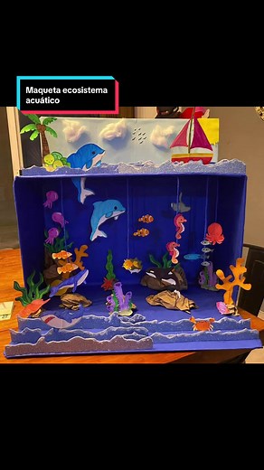 Maqueta del Ecosistema Acuático: Idea Creativa