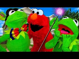 Elmo Surprises Kermit the Frog with a Magician!