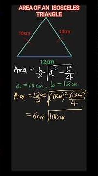 How to Calculate the Area of an Isosceles Triangle