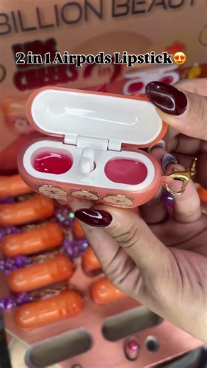 Cutest 2 in 1 Airpod Lipsticks #makeup #viralshort