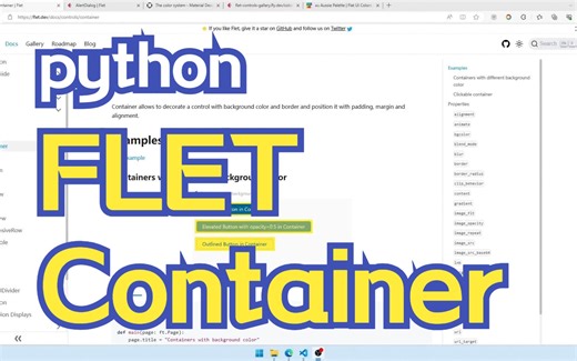 Python Flet 容器控件之Container