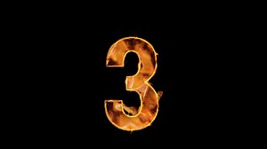 Burning Number 3 Three Fire Numeric Symbol Stock Motion Graphics SBV-352036148 - Storyblocks
