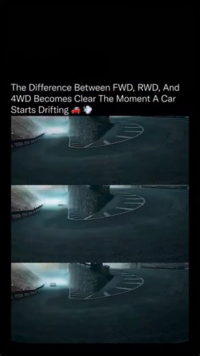 WealthFacts on Instagram: "Get ready to see the real difference! Watch as FWD (Front-Wheel Drive), RWD (Rear-Wheel Drive), and 4WD (Four-Wheel Drive) cars initiate a drift or powerslide. Notice how the RWD car, a favorite for pure drifting, maintains the most aggressive angle and control, while the FWD car quickly understeers and the 4WD performs a controlled powerslide due to traction on all four wheels. This visual comparison perfectly illustrates why car enthusiasts choose specific drivetrain
