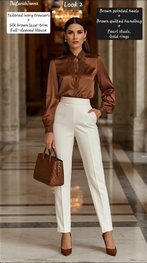 Stylish Trouser/Pant Outfit Ideas | Business Casual Outfits Every Woman Should Try #Fashion #OOTD 🤎