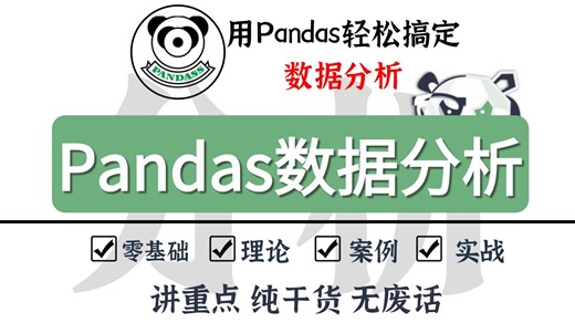 【全100集】Pandas数据分析从零基础到精通（完结版）存下来吧！很难找全的