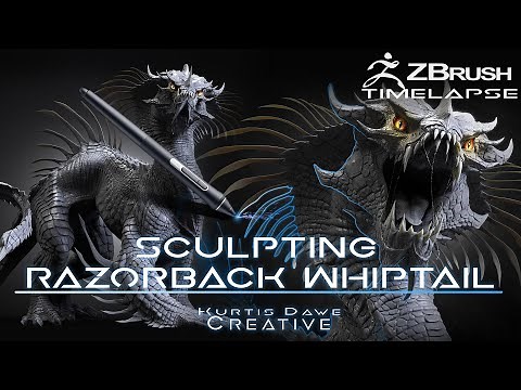 Razorback Whiptail Zbrush Speedsculpt Workflow - Sculpting Scales