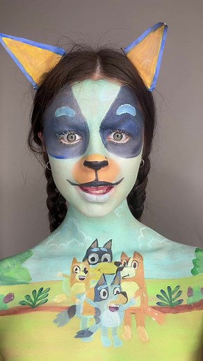 Bluey Inspired Makeup Tutorial | GRWM with Bluey Characters