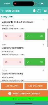 Wellsky Personal Care App CLOCK OUT FROM PREVIOUS MONTH