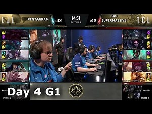 PENTAGRAM vs SuperMassive | Day 4 LoL MSI 2018 Play-In Group Stage | PGM vs SUP