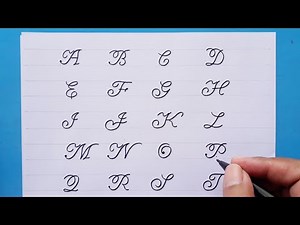 Calligraphy Letters A-Z For Beginners Easy / How To Write Capital Cursive / Lettering Handwriting
