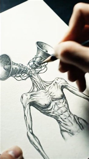 🖍️ Let’s Draw Siren Head Together! | Cùng Vẽ Tranh Quái Vật Đầu Loa Nào Các Bạn!