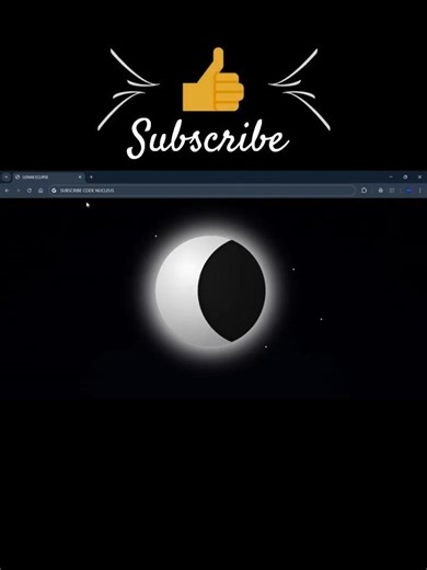 🌕 HTML & CSS LUNER ECLIPSE ANIMATION #coding #htmlcssjs #webdesign #shorts