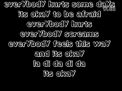 Avril Lavigne - Everybody Hurts (Lyrics) 歌词