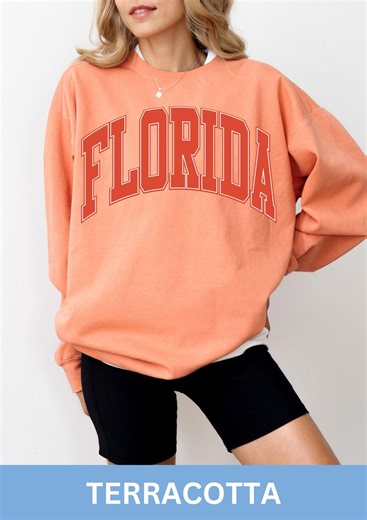 Florida Comfort Colors Sweatshirt, Florida Hoodie, Vintage Florida, Crewneck, FL, Oversized, Florida Hoodie, Retro Florida, Gift, Shirt - Etsy