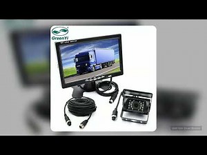 GreenYi Vehicle IR LED Back up Reverse Camera 4 pin Connector + 7 LCD Color TFT Rear View Monitor 80