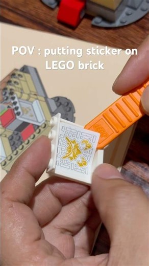 POV : putting sticker on LEGO brick #lego #legospeedbuild #legoninjagodragonsrising