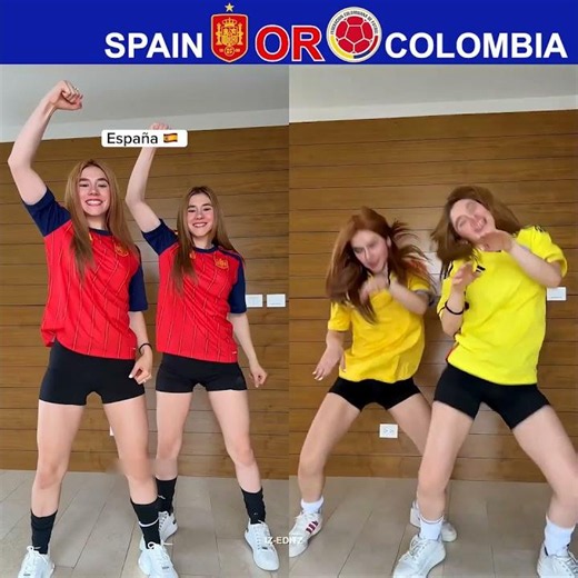 COLOMBIA VS SPAIN WORLD CUP SONG DANCE BATTLE #footballchallenge #worldcup #shorts