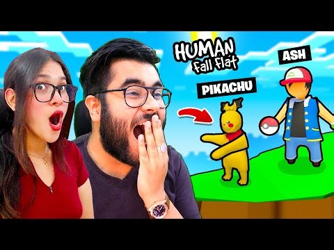 POKEMON in Human Fall Flat Funny Moments | Ft. ‪@CookiePie‬ | Hitesh KS