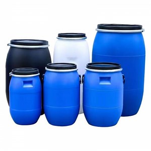 [Hot Item] 200-Liter Plastic HDPE Blue Drum 55-Gallon Water Barrel
