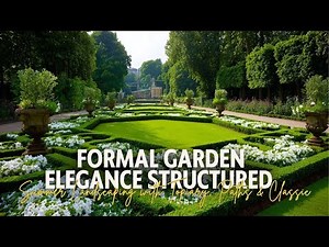 Formal Garden Elegance Structured Summer Landscaping with Topiary, Paths & Classic Symmetry