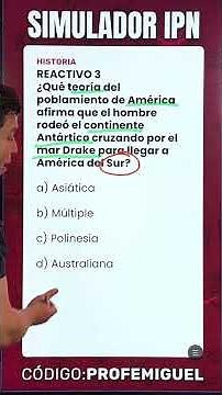 Poblamiento americano explicado: Reactivo esencial IPN