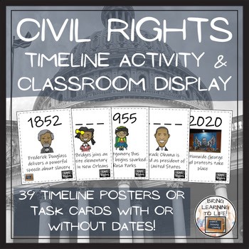 Civil Rights Movement Timeline Activity & Classroom Display