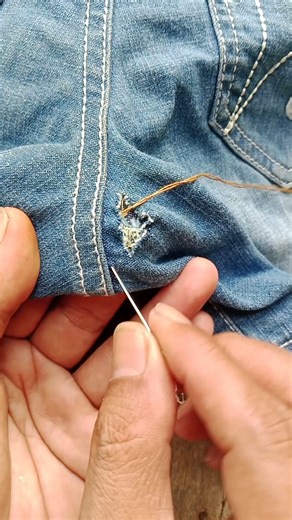 Great tips for repairing children's shorts with holes using manual sewing to save money by fixing it yourself, friend #tutorial #fypシ #uang #reelsviral #fypviralシ #fypreels #tips | Tips dan trik menjahit