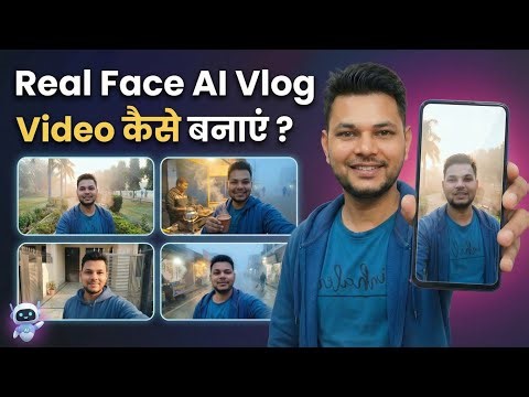 💥 अपना Real Face AI Vlog Video कैसे बनाएं 🤯 | Realistic AI Vlog Video Tutorial in Hindi 😱 | VEO 3.1