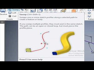 Tutorial Inventor Comando Sweep
