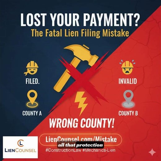 What Happens When You File a Lien in the Wrong County