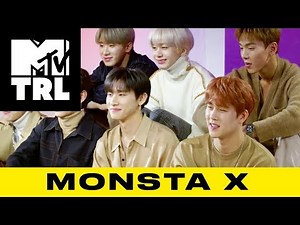 MONSTA X answers fan questions about memorable gifts, favorite English words, & more with 'MTV TRL'!