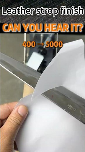 Can you hear the difference? (400 vs 5000 grit) ——Cheefarcut guided sharpener #knifesharpener