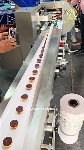 Cookies Packing Machine in Flow Wrap Machines #foodpackagingmachine #flowwrapmachine #arceusindia