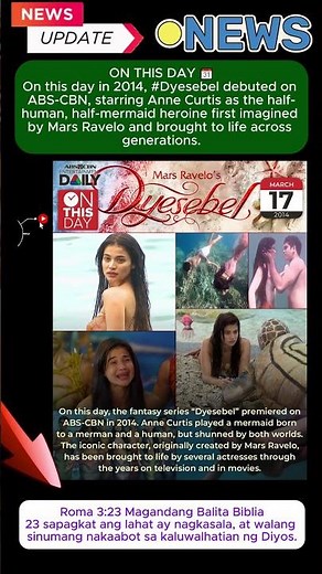 ON THIS DAY 📆On this day in 2014, #Dyesebel debuted on ABS-CBN, starring Anne Curtis