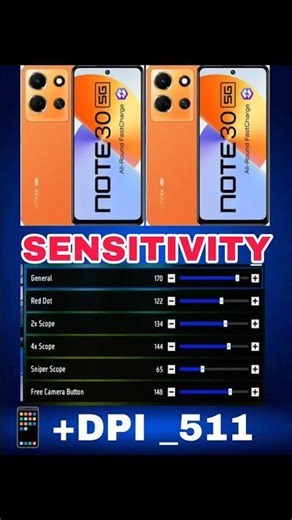 INFINIX NOTE 30 Best Sensitivity settings 2025📱 Sensitivity in Infinix note 30 5g #infinix #shanky
