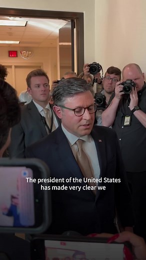 Mike Johnson cheered Elon Musk and said Republicans won't touch medicaid, social security or medicare in an interview Tuesday. 🎥: HuffPost Reporter Arthur Delaney