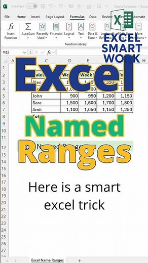 Smart Excel Trick: Named Ranges