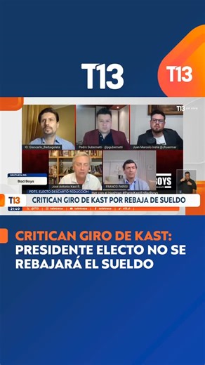 🔸Durante la campaña de 2021, Kast había afirmado que bajaría su sueldo como una señal de compromiso, pero ahora asegura que nunca se comprometió a tal cosa. Más noticias en T13.cl | T13