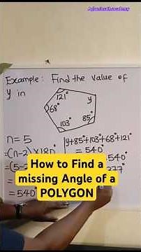 How to Calculate a Missing Angle of a POLYGON #agbanimathsacademy #maths #polygons