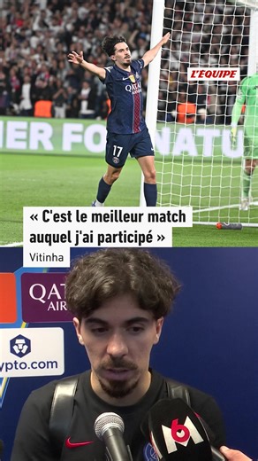 Vitinha, le milieu portugais du PSG, a forcément apprécié la victoire de son équipe ce mardi face au Bayern Munich (5-4) en demi-finales aller de la Ligue des champions, mais il reste méfiant avant le retour, mercredi prochain à Munich 🔥👀 #sportstiktok