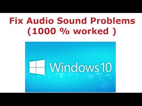 How To Fix Audio Sound Problems in Windows 10 (1000 % worked )