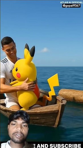 Ronaldo Halp For Pikachu 🫶😞 #pikachu #ronaldo #funny #cartoon #comedy #shorts