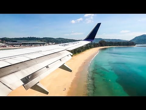 Malindo Air Boeing 737-800 BEAUTIFUL APPROACH and LANDING at Phuket Airport (HKT)