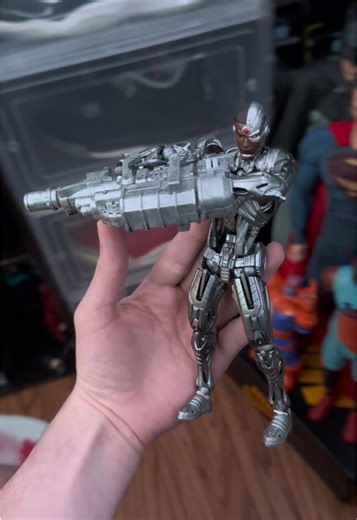 Posing my custom/kitbash Cyborg figure - cyborg figure #actionfigures #figtok #custom #cyborg #dccomics