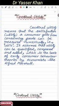 Cardinal Utility | Utility Analysis | Microeconomics | Economics | Utility Theory | Utils | CUET
