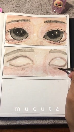 Drawing cute eyes 👁👁 #drawingprocess #drawing #painting